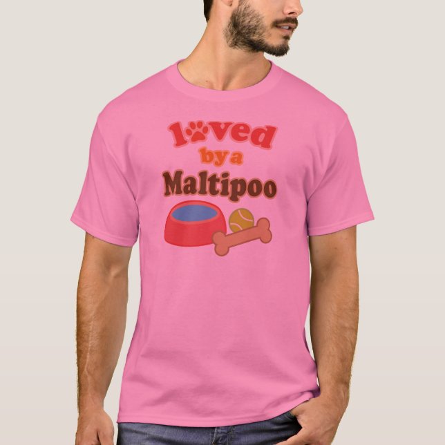 maltipoo loved by T-Shirt (Front)