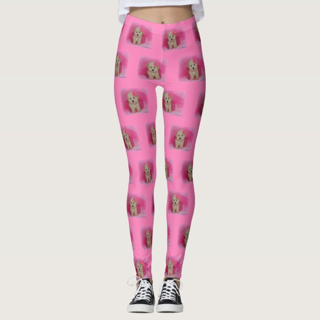 Maltipoo Puppy Leggings (Front)