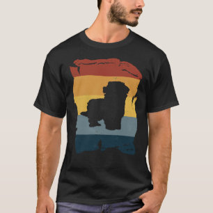 Maltipoo Shih Tzu Distressed Vintage Retro Silhoue T-Shirt