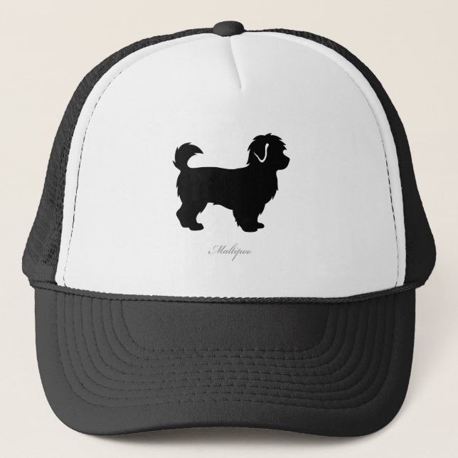 Maltipoo silhouette trucker hat (Front)