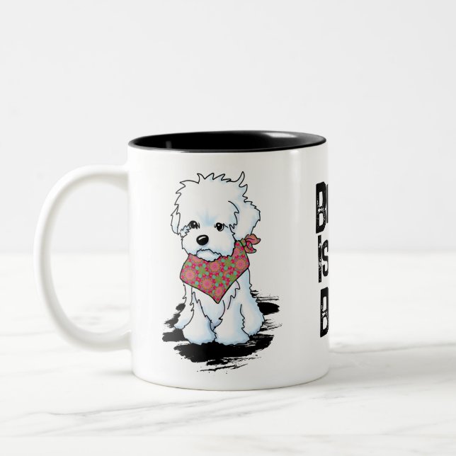 Maltipoo  Two-Tone coffee mug (Left)