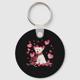 Maltipoo Valentines Day Heart Funny Dog Lover Key Ring