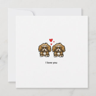 Maltipoos in love card