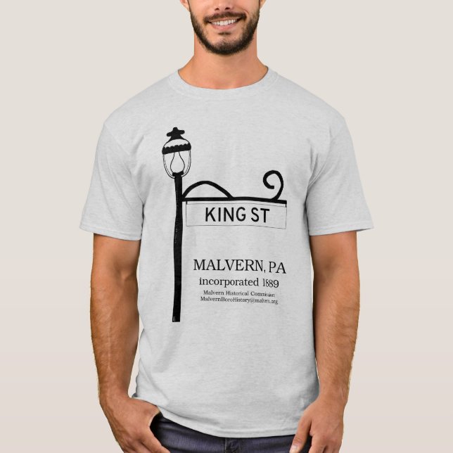 Malvern PA - King Street t-shirt (Front)