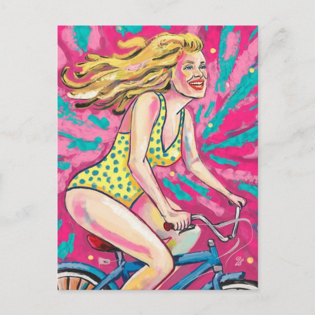 Mam There's An Issue With Your Bicycle Postcard (Front)