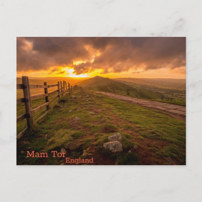 Mam Tor - England Postcard (Front)