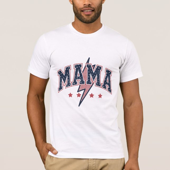 mama 4th Of July America USA T-Shirt (Front)