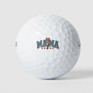 Mama 4th Of July Patriotic Mum Lightning Bolt Golf Balls