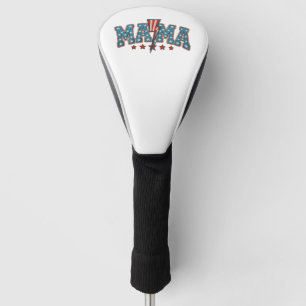 Mama 4th Of July Patriotic Mum Lightning Bolt Golf Head Cover