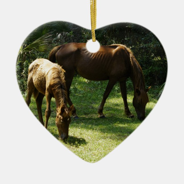 Mama and Baby Ceramic Tree Decoration (Front)