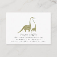 Mama and Baby Dinosaur Baby Shower Diaper Raffle