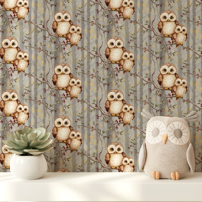 Mama and Baby Owls Nursery Wallpaper (Creator Uploaded)