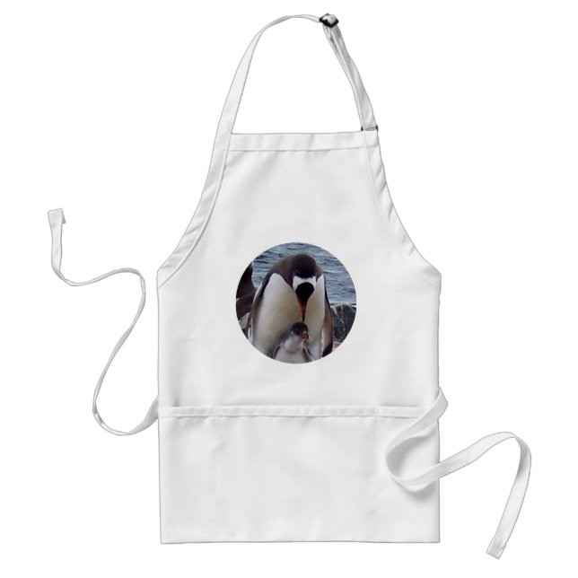 Mama and Baby Penguin Standard Apron (Front)
