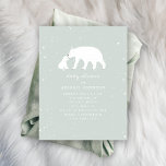 Mama and Baby Polar Bear Blue Baby Shower Invitation<br><div class="desc">A winter baby shower theme featuring an illustration of a mama and baby polar bear surrounded by snowflakes. Background is blue.   Customise the text with details of your occasion.</div>