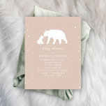 Mama and Baby Polar Bear Pink Baby Shower Invitation<br><div class="desc">A winter baby shower theme featuring an illustration of a mama and baby polar bear surrounded by snowflakes. Background is pink.   Customise the text with details of your occasion.</div>