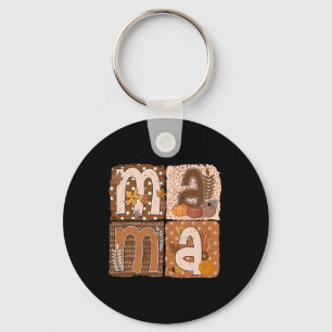 Mama Autumn Fall Mother Thankful Thanksgiving Key Ring