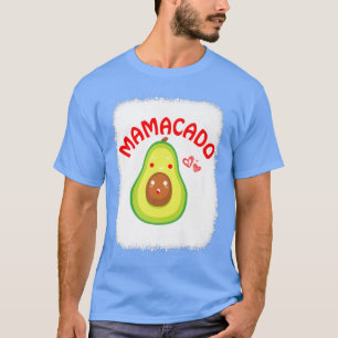 Mama Avocado Mum Bleached Funny Avocado Mamacado T-Shirt