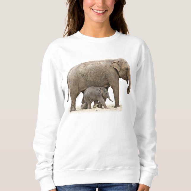 Mama & Baby Elephant Sweatshirt (Front)
