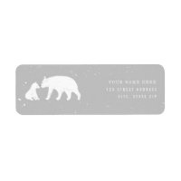 Mama Baby Polar Bear Grey Baby Shower