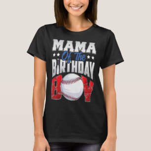 Mama Baseball birthday Boy Family Baller b day Par T-Shirt