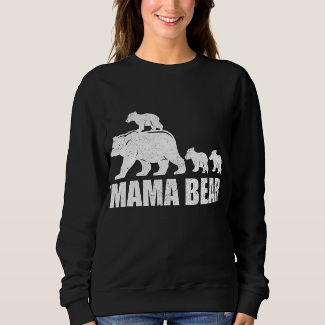 Mama Bear 3 Cubs Mama Bear Mum 3 Kid Sweatshirt (Front)