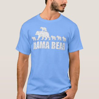 Mama Bear 5 Cubs  Mama Bear  Mum 5 Kid  T-Shirt