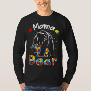 Mama Bear Autism Awareness Autistic Family T-Shirt