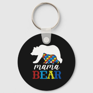 Mama Bear Autism Awareness Puzzle Mum Gift  Key Ring