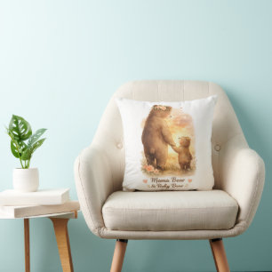 Mama Bear & Baby Bear Decorative Pillow