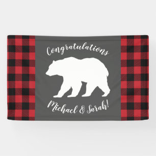 Mama Bear Baby Shower Woodland Lodge Banner