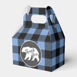 Mama Bear Baby Shower Woodland Lodge Boy Blue Favour Box