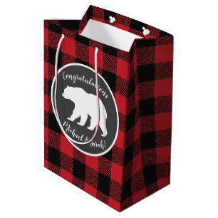 Mama Bear Baby Shower Woodland Lodge Medium Gift Bag