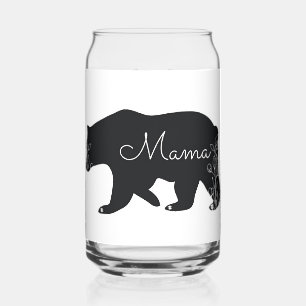 Mama Bear Can Glass