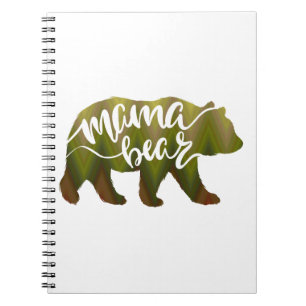 Mama bear - Choose background color Notebook
