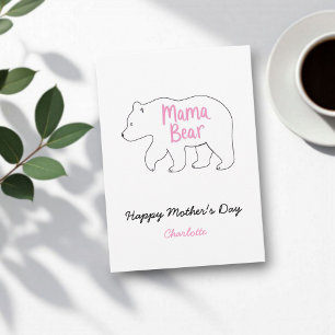 Mama Bear   Cute & Funny Mother's Day Card