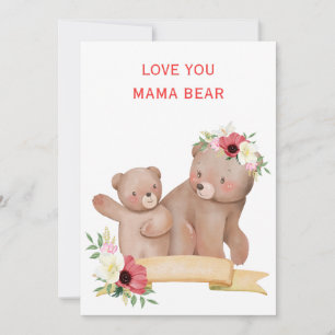 Mama bear cute mothers day card   adorable Mama