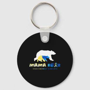 Mama Bear Down Syndrome Awareness Survivors Key Ring