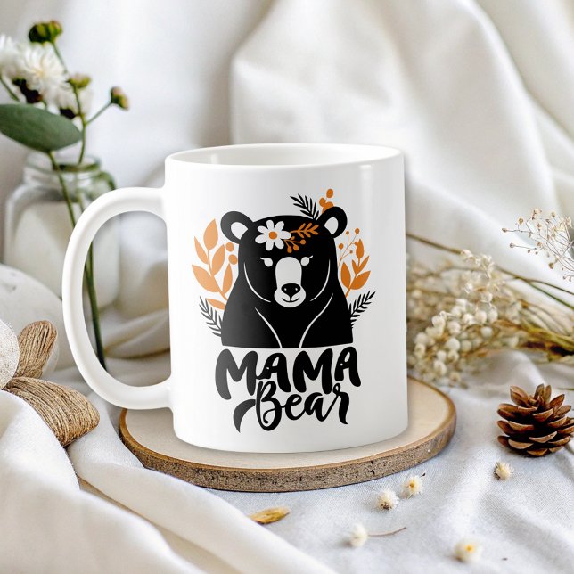 Mama Bear Elegant Flowers Mum  Coffee Mug (Creator Uploaded)