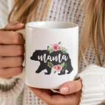 Mama Bear Elegant Rustic Floral Flowers Mum Coffee Mug<br><div class="desc">Mama Bear Elegant Rustic Floral Flowers Mum Coffee Mug. Cute mama bear watercolor flower rustic calligraphy script family design for her. The perfect gift for moms who love their baby bear cubs!</div>