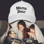 Mama Bear Embroidered Baseball Cap<br><div class="desc">Cute hat for her. Buy one for the New Mum in your life. Makes a great baby shower gift!</div>