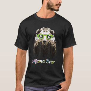Mama Bear Face Sunglasses Mother Mum Mummy Mother  T-Shirt