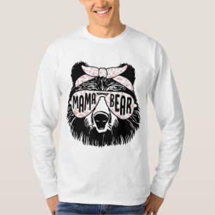Mama Bear Face Sunglasses Mother Mum Mummy Mother' T-Shirt