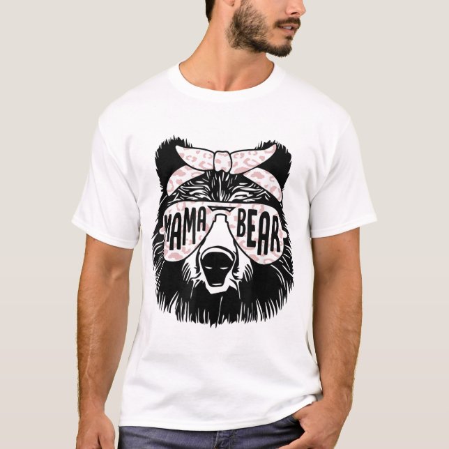 Mama Bear Face Sunglasses Mother Mum Mummy Mother' T-Shirt (Front)
