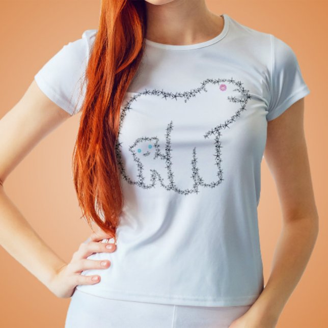 Mama Bear Flowers Line T-Shirt (Creator Uploaded)