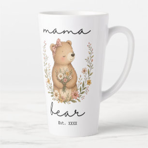 Mama Bear for Mom Mother’s Day Birthday Latte Mug