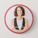 Mama Bear Framed Modern Simple Photo 7.5 Cm Round Badge<br><div class="desc">This simple and classic design is composed of serif typography and add a custom photo. "Mama Bear" written in script with a background of the photo of your mum,  mother,  mum etc.</div>