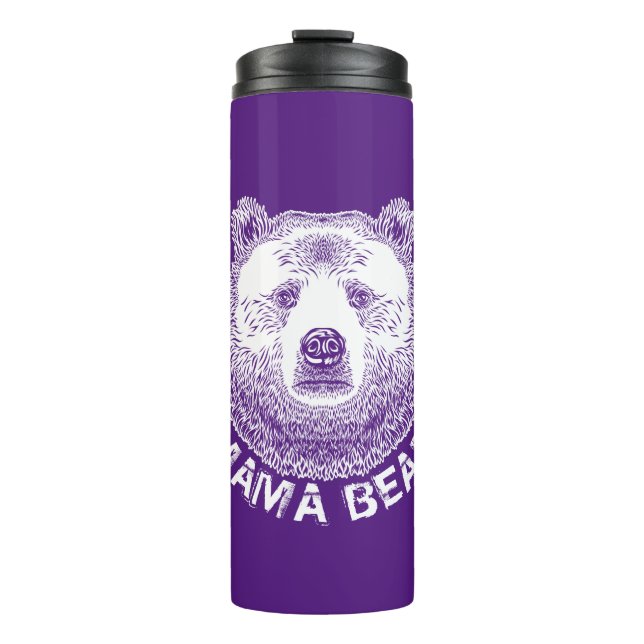 Mama Bear, Hand Drawn Illustration Thermal Tumbler (Front)