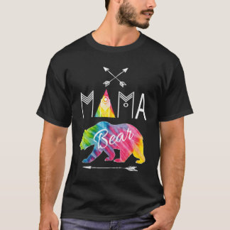 Mama Bear Hoodie Tie Dye Family Vacation Camping T-Shirt