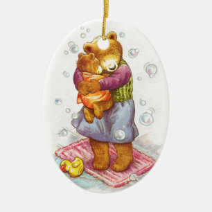 Mama Bear Hug Ceramic Tree Decoration