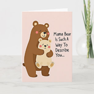 Mama Bear Illustration Card